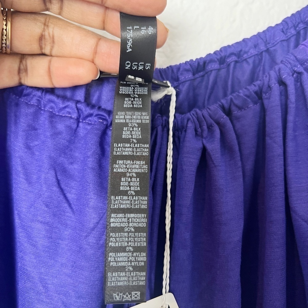 LA PERLA Lace-Trim Blouse In Purple - Picture 8 of 9